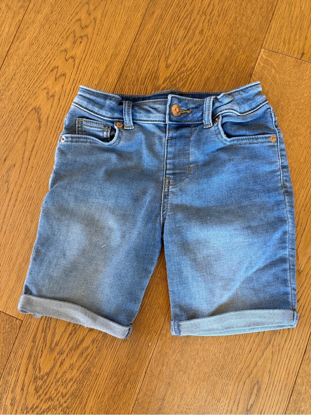Cat & Jack Light Blue Roll-Cuff Denim Shorts